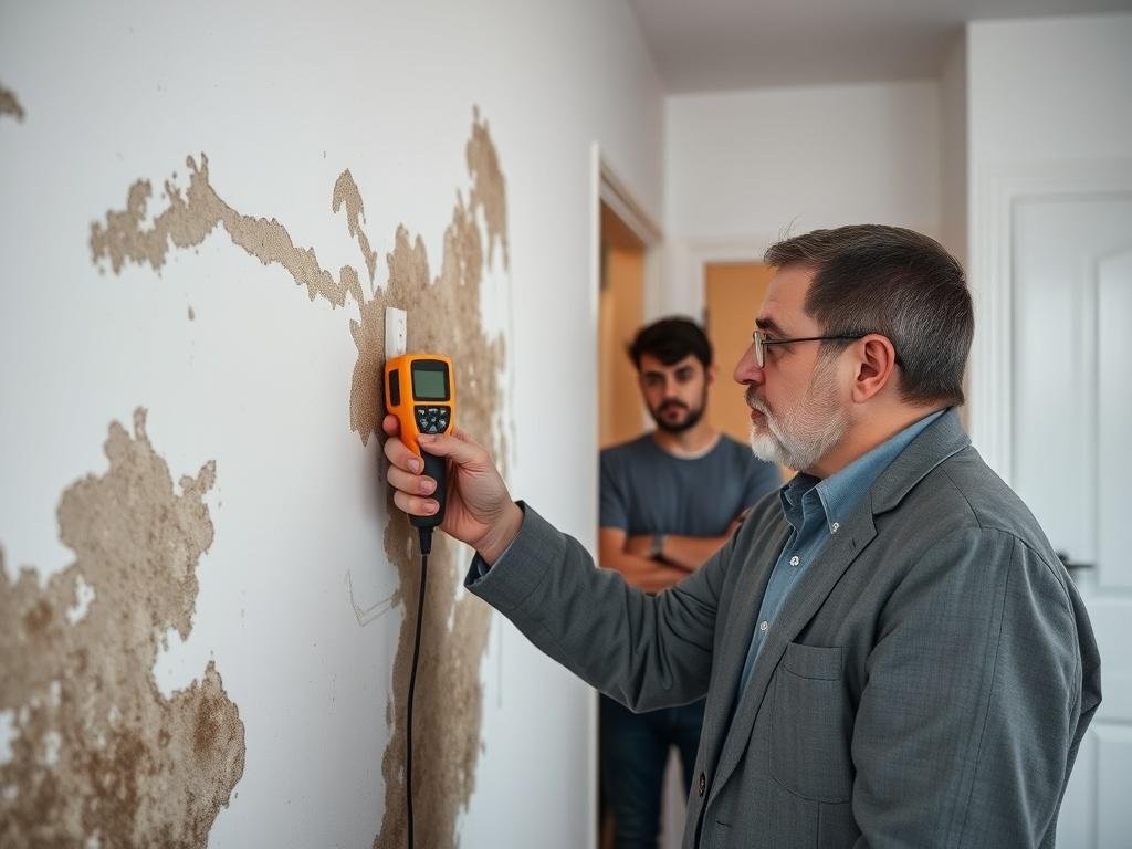 Détection d'humidité sur le mur
