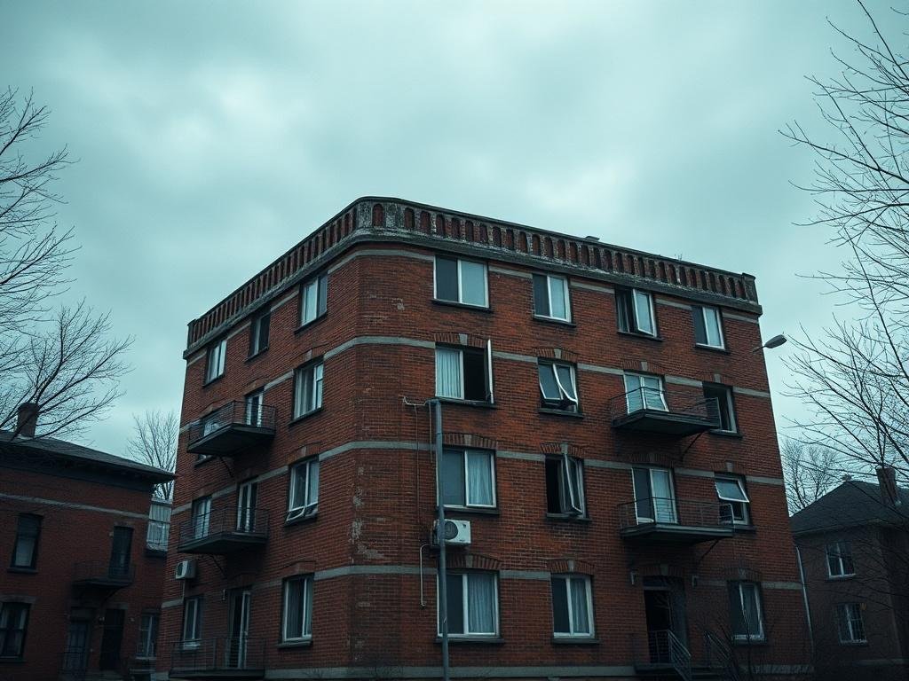 Immeuble résidentiel en briques rouges