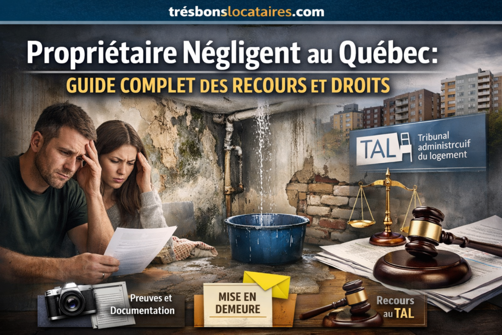 Propriétaire Négligent au Québec : Guide Complet des Recours et Droits avec trèsbonslocataires.com proprio negligent quebec