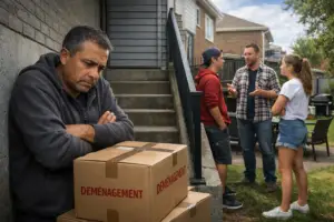 tension entre le locataire et la famille
