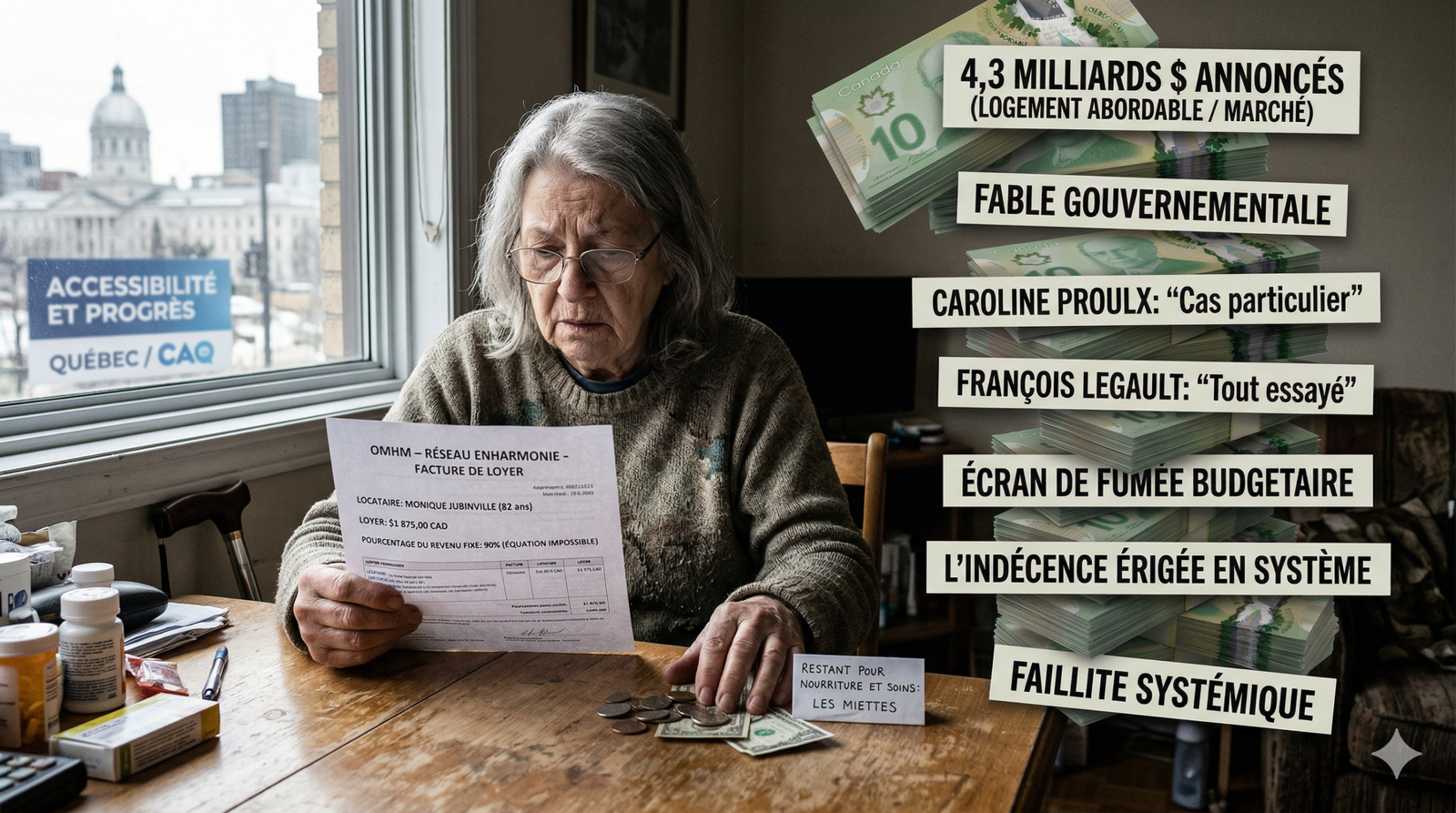 Femme âgée examinant des factures