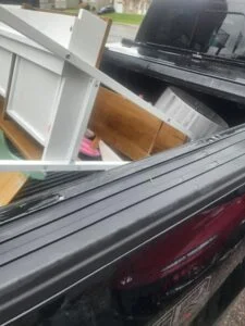 Meubles dans une camionnette